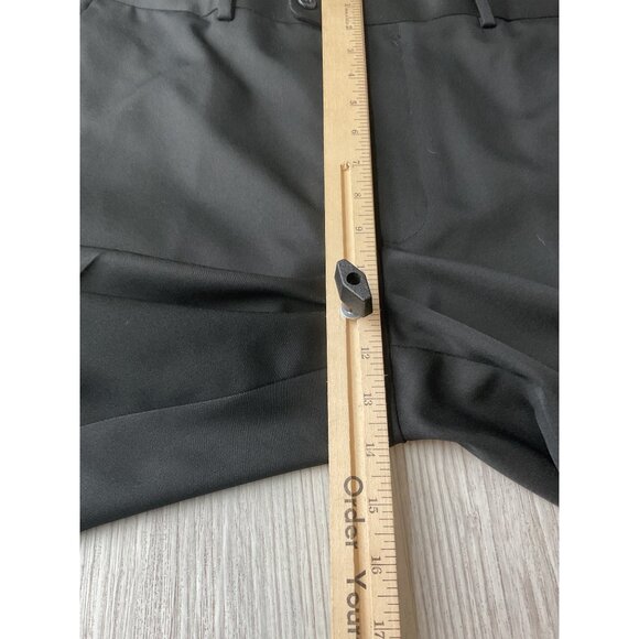 Mens Black Dress Pants 36x30 100% Polyester Made In Vietnam - Picture 6 of 7